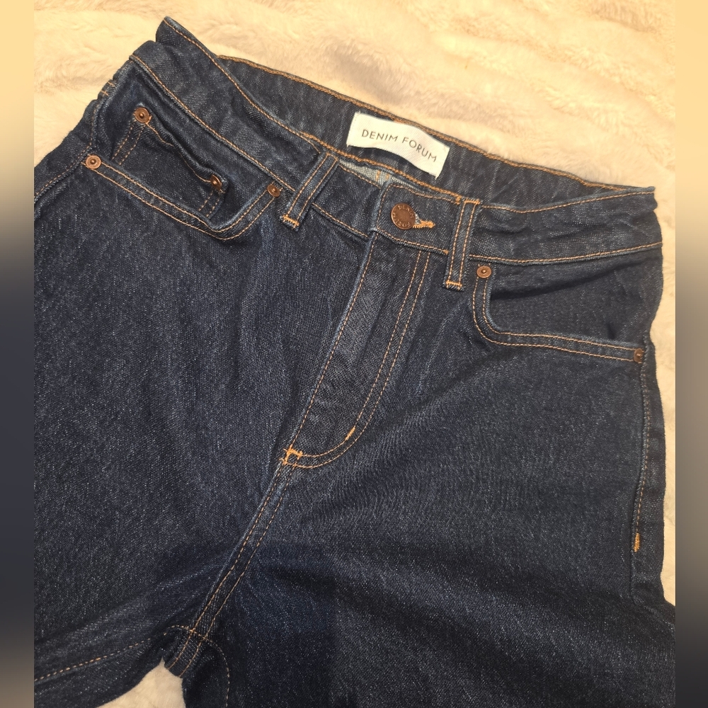 Denim Forum The Remy [Size 26] Dark Wide Leg Jean By Aritzia - Picture 7 of 11